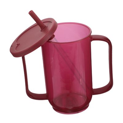 SOESFOUFU Elderly Care Spill-proof Cup with Straw and Lid, 250ml Non-spill Feeding Cup for Seniors and Disabled Adults, Anti-choke Nursing Drinking Aid for Bedridden Patients