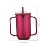 SOESFOUFU Elderly Care Spill-proof Cup with Straw and Lid, 250ml Non-spill Feeding Cup for Seniors and Disabled Adults, Anti-choke Nursing Drinking Aid for Bedridden Patients view 2