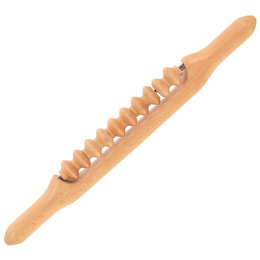 Ciieeo Wooden Gua Sha Massage Stick Scraping Roller for Full Body Therapy, Handheld Muscle Roller Massaging Bar for Fascia Care and Comfort, Household Wellness Tool