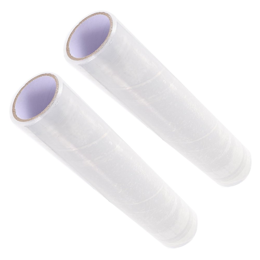 WESIEVYA Food Cling Wrap with Slide Cutter 2 Rolls 25cm X 45m Disposable Pe Foodservice Film Kitchen Storage Wrap for Meal Prep and Food Preservation
