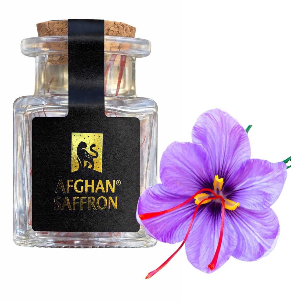 Afghan Saffron USDA Organic Saffron, Premium Grade A+ All-Red Threads Gourmet Saffron Spice for Paella, Risotto, Tea, Milk, and All Culinary Uses. Saffron Masters Since 2002 (1g Glass Jar)