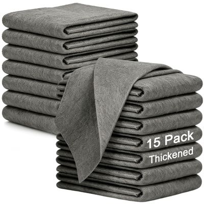 Myrtilithir 15 Pack Thickened Magic Cleaning Cloth, Microfiber Magic Cloths for Cleaning, Streak-Free & Lint-Free Glass Cloth, Reusable Magic Cleaning Wipes for Windows Glass, Mirrors, Car