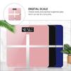 DOITOOL Digital Body Weight Scale USB Charging Home Weight Scale 26x26cm Rose Gold Cross Pattern Black Display for Household Use view 3