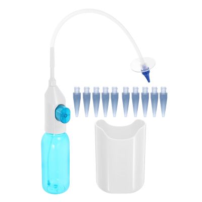VOSAREA Manual Ear Wax Removal Kit with Basin and Irrigation Tips Ear Cleaning Tool for Safe Earwax Flushing at Home Suitable for Adults