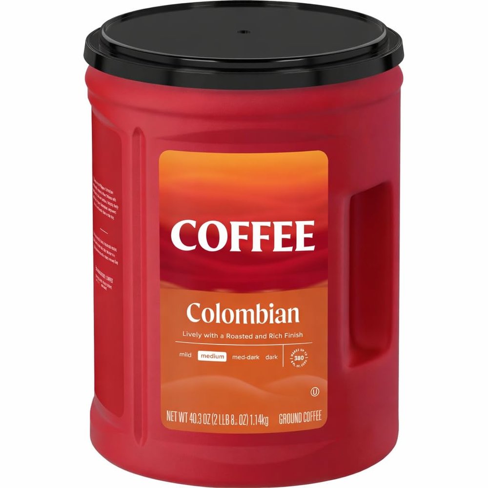 100% Colombian Ground Coffee, Medium Roast, 40.3 oz