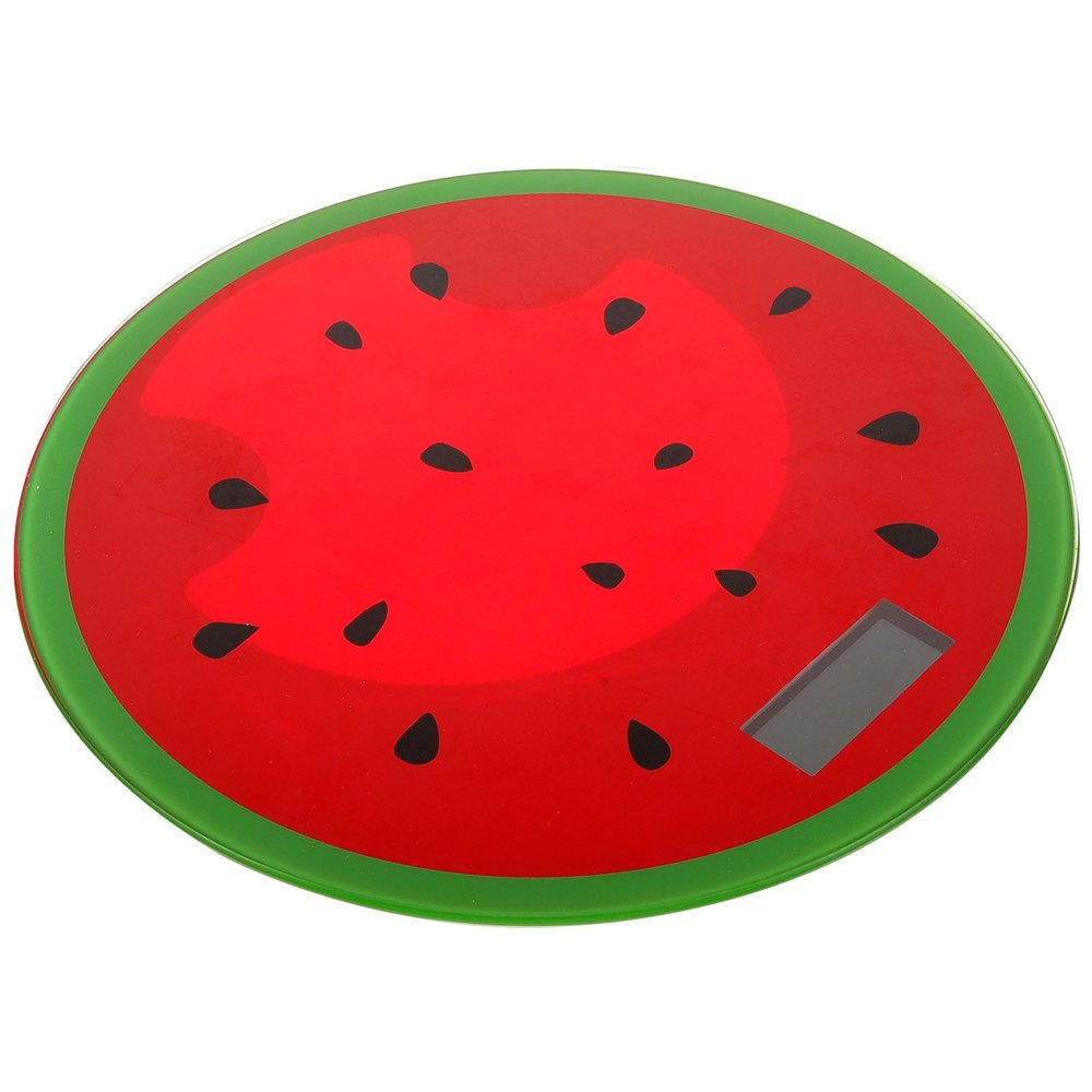 Artibetter Watermelon Digital Weight Balance Scale Portable Mini Body Weight Travel Scale for Home Use with Tempered Glass Surface