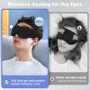2026 Upgraded Sleep Mask for Dry Eyes Reusable Eye Mask for Men & Women 100% Blackout & Adjustable Moisture Goggle, Soft, Comfortable Ideal for Travel Black view 2