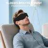 2026 Upgraded Sleep Mask for Dry Eyes Reusable Eye Mask for Men & Women 100% Blackout & Adjustable Moisture Goggle, Soft, Comfortable Ideal for Travel Black view 4