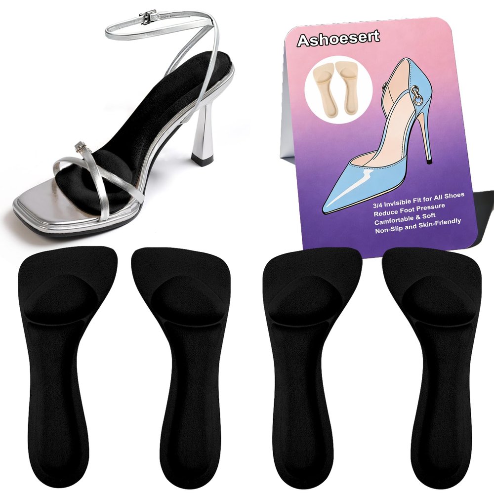 Ashoesert 3/4 Invisible High Heel Cushion Inserts for Women Shoe Pads
