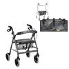 Maiyoinou Marble Walker Seat Cover for Women Sprits Rollator Seat &Back Rest Covers for Seniors in Assisted Living Gray Gold Storage Bags for Rollator Walkers 3 Pieces view 1
