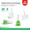 iHome 32G x 4mm Pen Tips 100 Count Universal Fit Comfortable Design 32G 4mm(5/32") view 2