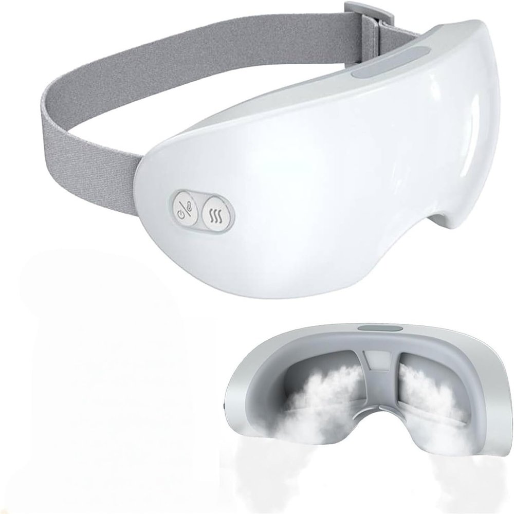 Steam Therapy Eye mask with Two Adjustable hot and Cold steam Settings Effectively relieves Dark Circles, Eye Bags, and Dry Eye Syndrome(A15-1200mah)
