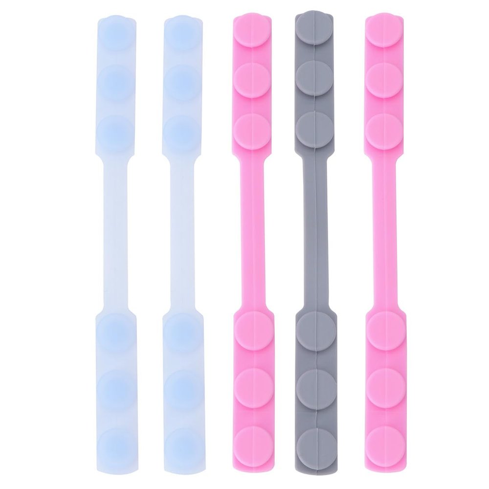 Didiseaon Silicone Mask Ear Saver Extender 5pcs Set Adjustable Reusable Ear Strap Hooks for Comfortable Mask Wearing to Prevent and Pressure Random Color