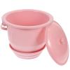 MAGICLULU Portable Urinal Bucket with Lid, Thickened Plastic Spittoon Pot for Home Use, Handheld Night Urine Pail Suitable for Elderly and Bedridden Patients, Red, 1pcs view 1