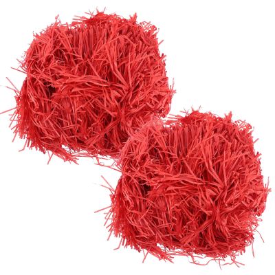 Adorainbow Red Crinkle Cut Raffia Grass Decorative Shredded Paper, 120g Pack, 2pcs Box Filler for Wrapping, Craft Projects, Party and Holiday Packaging Supplies