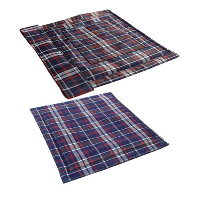 Alasum Wheelchair Cushion and Backrest Set 2pcs Plaid Oxford Fabric Breathable Pressure Relief Seat Pad Sturdy Soft Support for Mobility Aid Users