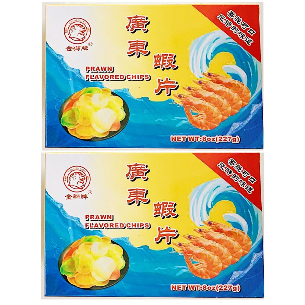 Prawn Flavored Chips, Uncooked,8oz (227g), Pack of 2