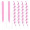 BIUDECO 200pcs Pink Interdental Brushes Oral Cleaning Brush Soft Bristles Gum Cleaning Tool for Braces Travel Household Dental Floss Picks view 1