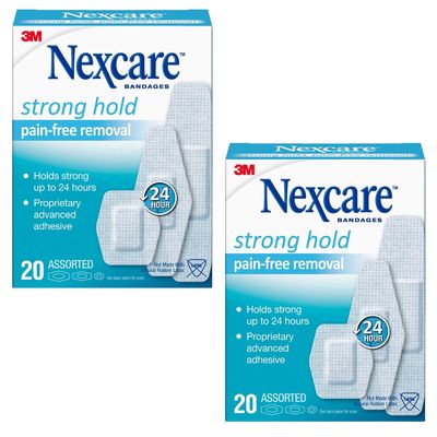 Nexcare Strong Hold Pain Free Removal Bandages, Assorted, 40 Count