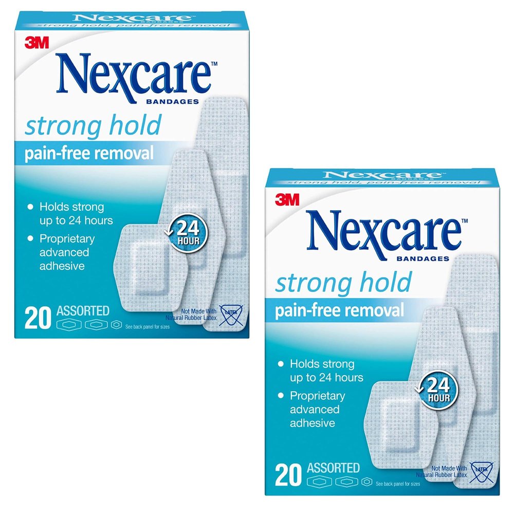 Nexcare Strong Hold Pain Free Removal Bandages, Assorted, 40 Count