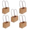 TIDTALEO 5pcs Kraft Paper Tote Bags with Handle Waterproof Bouquet Wrapping Carrier Bags for Party Floral Packaging view 1