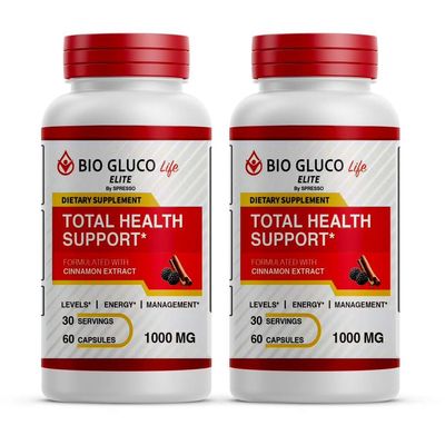 (2 Pack) Bio Gluco Life Capsules, Official BioGluco Life Supplement Pills with Premium Ingredients, Advanced Formula Support for Memory, Overall Health & Wellness Reviews (120 Capsules)