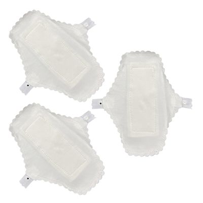 Abaodam Reusable Cotton Menstrual Pads 3pcs Set with Breathable Waterproof Layer 24cm Washable Sanitary Napkins for Pregnancy and Postpartum Feminine Care