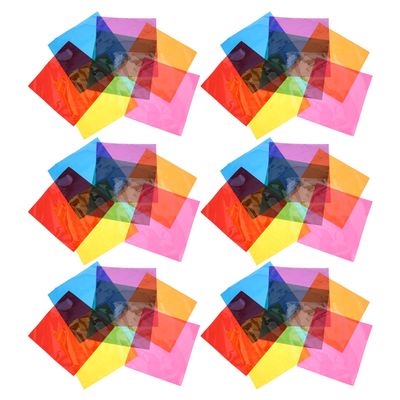 Baluue 90pcs Multi-colored Cellophane Sheets Light Diffusing Cellophane Squares for DIY Crafts Wrapping and Party Decorations