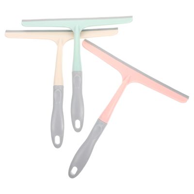 Abaodam 3pcs Glass Window Cleaner Squeegee Set, Portable Car and Household Water Removal Tool, Multi-Color Window Cleaning Scraper for Shower and Windscreen Use Random Color