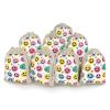 VTCTOASY Pastel Color Happy Face 8 Pcs Burlap Gift Bags with Drawstring Reusable Wrapping Bags for Birthday Party Favors view 1