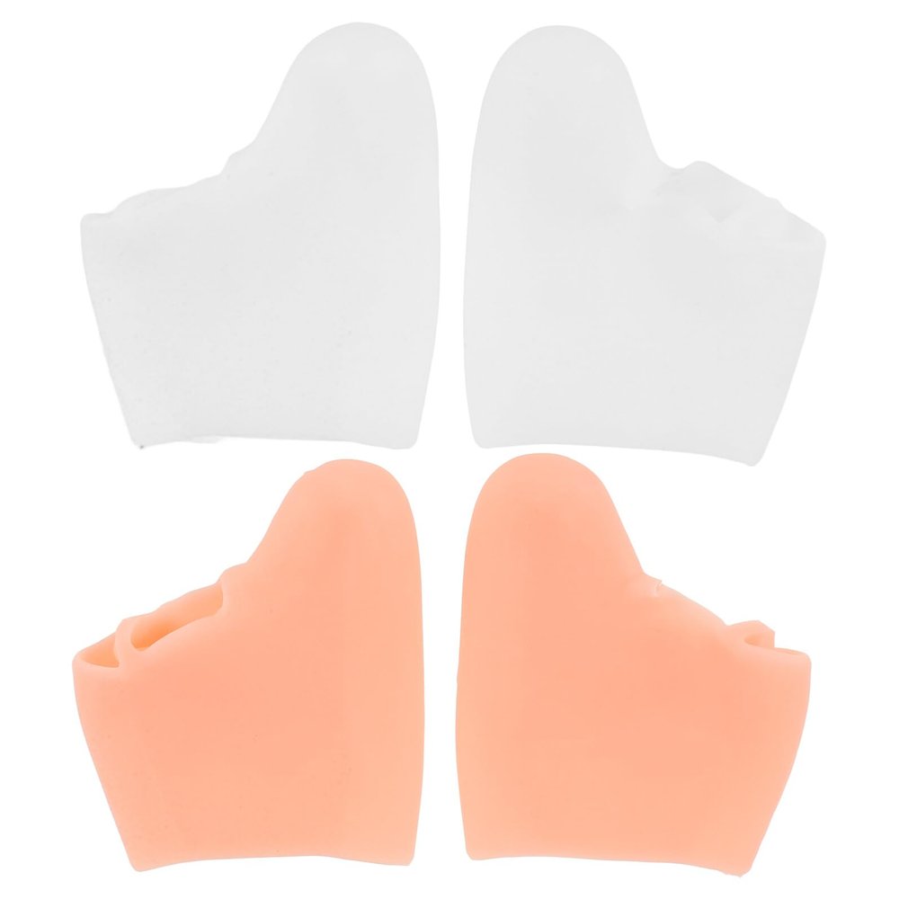 CHILDWEET Bunion Splints and Separators 2 Pairs Silicone Forefoot Sleeves with Gel Cushion, Protective Foot Cover for Hallux Valgus and Alignment Support