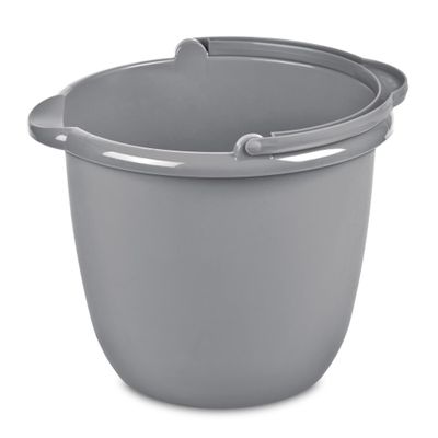 10 Qt. Classic Titanium Spout Pail 11.25" x 9.875" x 11.75" Metal Bucket for Watering, Storage & Decor