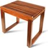 RUIERS Compact Teak Shower Bench 15.7 Heavy Duty 500 lbs, Waterproof Bath Stool for Small Walk-in Shower, Elderly & Disabled Safe Shower Seat view 1