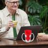BETOOKY Nose Cutout Drinking Cup for Seniors with Non-slip Tumbler Base, Spill-proof Independent Drinking Aid for Elderly Patients and Disabled Adults, Red Cup with Holder for Safe view 4