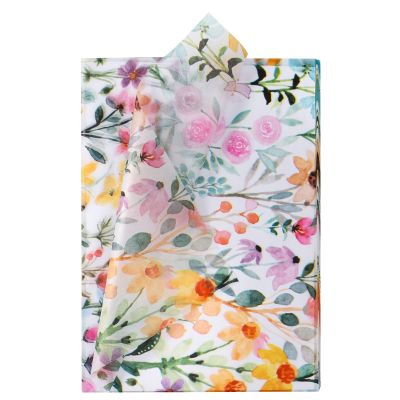 WRAPAHOLIC Floral Wrapping Tissue Paper - 30 Sheets 14x20 Inch Watercolor Flowers Tissue Paper Bulk for Girls Women Birthday, Wedding, Bridal Shower, Summer Party, Tea Party, Favor Decoration
