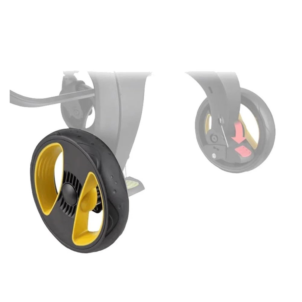 1 Pair Stroller Wheels Replacement, Front or Rear Wheel Compatible with DOONA 4-in-1 Car Seat, Heavy-Duty Baby Pushchair Repair Parts(Rear Wheel)