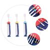 IMIKEYA 3pcs Cartoon Manual Toothbrush Set for Ages 3-12, Soft Bristles Teeth Cleaning Oral Care Tools with Blue, Yellow, Red Handles Random Color view 3