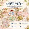 Retro Floral Guest Napkins - 50Pcs, 2Ply, 6.5 x 6.5 Inches view 4