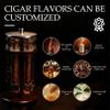 AFLEPCBRQ Handmade Glass Cigar Humidor SetExquisite Base & Wooden Plug, Cigar Incense Glass Tube Set, Humidity Control view 3