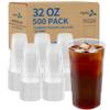 1000 Pack 12oz 92MM Clear PET Disposable Cups Iced Coffee Juice Cold Drink view 1