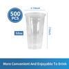 1000 Pack 12oz 92MM Clear PET Disposable Cups Iced Coffee Juice Cold Drink view 2
