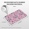 Boho Ombre Floral Botanical Purple Bath Mat Diatomaceous Quick Drying Shower Mat Non-Slip Super Absorbent Mat 24''x16'' view 3