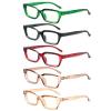 JOLISU 5 Pack Reading Glasses For Women,Blue Light Blocking Computer Reader Spring Hinge Eyeglasses +1.25 view 1
