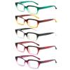 JOLISU 5 Pack Reading Glasses For Women,Blue Light Blocking Computer Reader Spring Hinge Eyeglasses +1.50 view 1