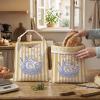 Beeswax Bread Bags for Homemade Bread & Sourdough, 2-Pack XL Eco-Friendly Natural Cotton Food Storage Bags, 12.6 x 16.9 Inches, Rustic Bakery Stipres view 2