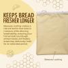 Beeswax Bread Bags for Homemade Bread & Sourdough, 2-Pack XL Eco-Friendly Natural Cotton Food Storage Bags, 12.6 x 16.9 Inches, Rustic Bakery Stipres view 4