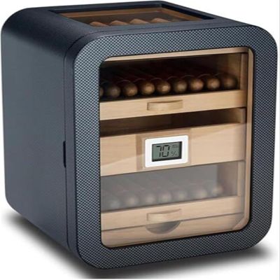 Premium Cedar Cigar Humidor Cabinet with 360 Air Circulation, Large Capacity Wooden Cigar Storage for Enthusiasts - Ideal Cigar Box for Freshness and Flavor