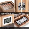 Premium Cedar Cigar Humidor Cabinet with 360 Air Circulation, Large Capacity Wooden Cigar Storage for Enthusiasts - Ideal Cigar Box for Freshness and Flavor view 3