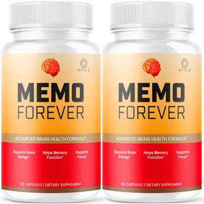 (2 Pack) Memo Forever Capsules - Memo Forever Memory Pills Premium Support, Daily MemoForever All Natural Ingredients Advanced Formula Reviews for Health and Wellness, 120 Capsules for 2 Months