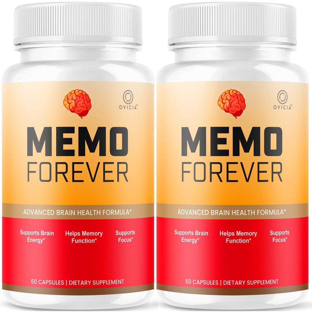 (2 Pack) Memo Forever Capsules - Memo Forever Memory Pills Premium Support, Daily MemoForever All Natural Ingredients Advanced Formula Reviews for Health and Wellness, 120 Capsules for 2 Months